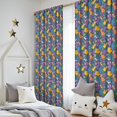 thumbnail image 5 of Blackout Kids Curtains,Colorful Dinosaurs Floral Motifs Pattern Childrens Insulated Curtains Set Of 2,Bedroom Essentials,Toddler Room Decor 52"x84", 5 of 5