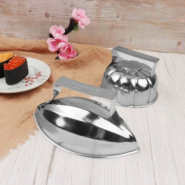 Moule à Sushi Et Omurice En Inox - 2 Formes Pour Boules De Riz, Nigiri, Découpe Algues - Pratique Pour Cuisine Maison Et Pro