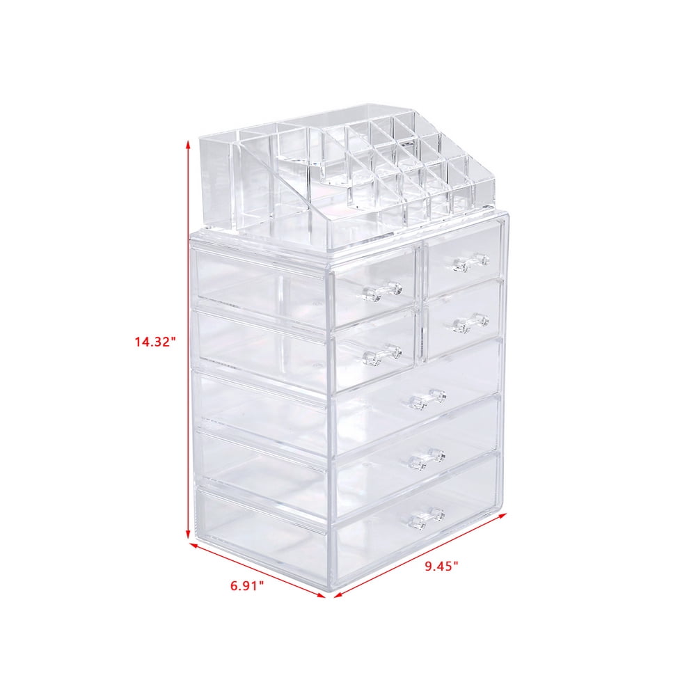 Private Jungle Makeup Organizer Acrylic Cosmetic Storage Drawers and Jewelry Display Box,7 Large Drawers,Transparent Private Jungle Makeup Organizer Acrylic Cosmetic Storage Drawers and Jewelry Display Box,7 Large Drawers,Transparent