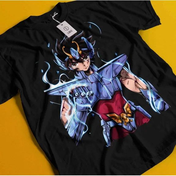 Saint Seiya T-Shirt knights Of the Zodiac Hyoga Ikki Shun Anime Manga Tee Unisex