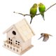 thumbnail image 3 of Wooden Bird House Hanging Nest Outdoor Parrots Resting Breeding Nest Decoration, 3 of 4