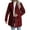 Womens Flannel Shirts Red, variant on BSDJILFG Plaid Blazers for Women Long Sleeve Striped Suit Jacket Fleece Warm Thermal Red Khaki Notched Collar Slim Fit Dress Jackets Rollbacks