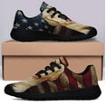 thumbnail image 3 of Golden Retriever American flag Shoes Sneakers Black Size 9.5, 3 of 7