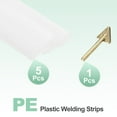 thumbnail image 3 of 5 Pcs White Plastic Welding Rods 9.5mm x 250mm PE Flat Ribbon Welding Strip with Smoothing Tools (0.4inch x 10inch), 3 of 5
