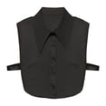thumbnail image 1 of Blusa de cuello falso falso, blusa de media blusa para mujeres y niñas. Negro, 1 of 8