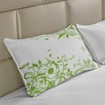 thumbnail image 2 of Green Knitted Quilt Pillowcover, Spring Time Theme with Victorian Design Branches Butterfly, Standard King Size Pillow Cover for Bedroom, 36" x 20", Lime Green Pale Green, by Ambesonne, 2 of 2
