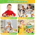 thumbnail image 4 of Set de comida Pretend Play KODATEK de 78 piezas con cesta de almacenamiento para niños, 4 of 6