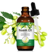 ALIVER Neem Oil, 100% Pure & Natural, Unrefined & Hexane Free, Virgin Cold Pressed Neem Oil, Skin Care & Hair Care, Good for Dry Skin to Moisturize, 2.02 Fl Oz
