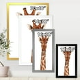 thumbnail image 4 of Designart 'Close Up Portrait of A Giraffe XI' Farmhouse Framed Art Print, 4 of 4
