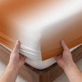 thumbnail image 3 of Twin Sze Fitted Sheet Set - Burnt Orange Ombre 2 Piece Bedding Sets 16" Deep Pocket Fitted Sheet with 1 Pillowcase, Abstract Art Modern Orange Gradient Brushed Microfiber Hotel Luxury Bed Sheets, 3 of 9