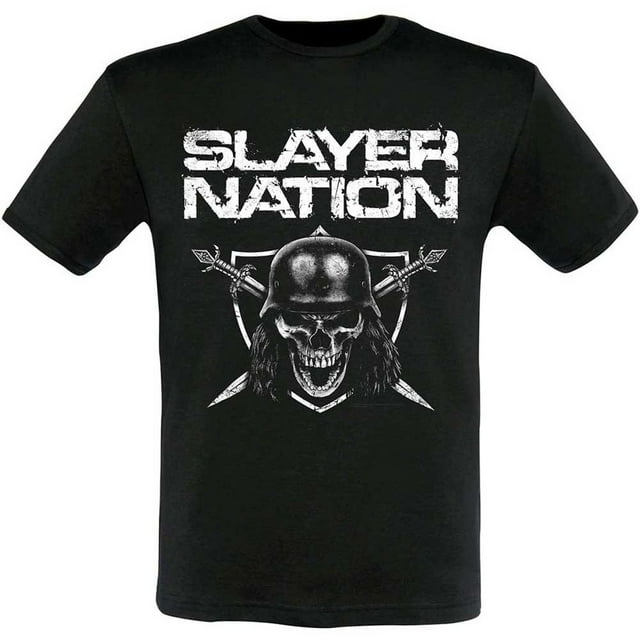 Slayer Adult Nation 2015 Dates Back Print T-Shirt