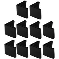 Daboolka 10pcs Cap Chair Feet Corner Iron L Shape Furniture Table Pad End Cap Corner Guard Protection Black 40 x 40mm
