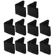 thumbnail image 1 of 10 piezas de tapas para patas de silla, de hierro en forma de L, para muebles, mesa, tapa de extremo, protección de esquinas, color negro, 40 x 40 mm, 1 of 7