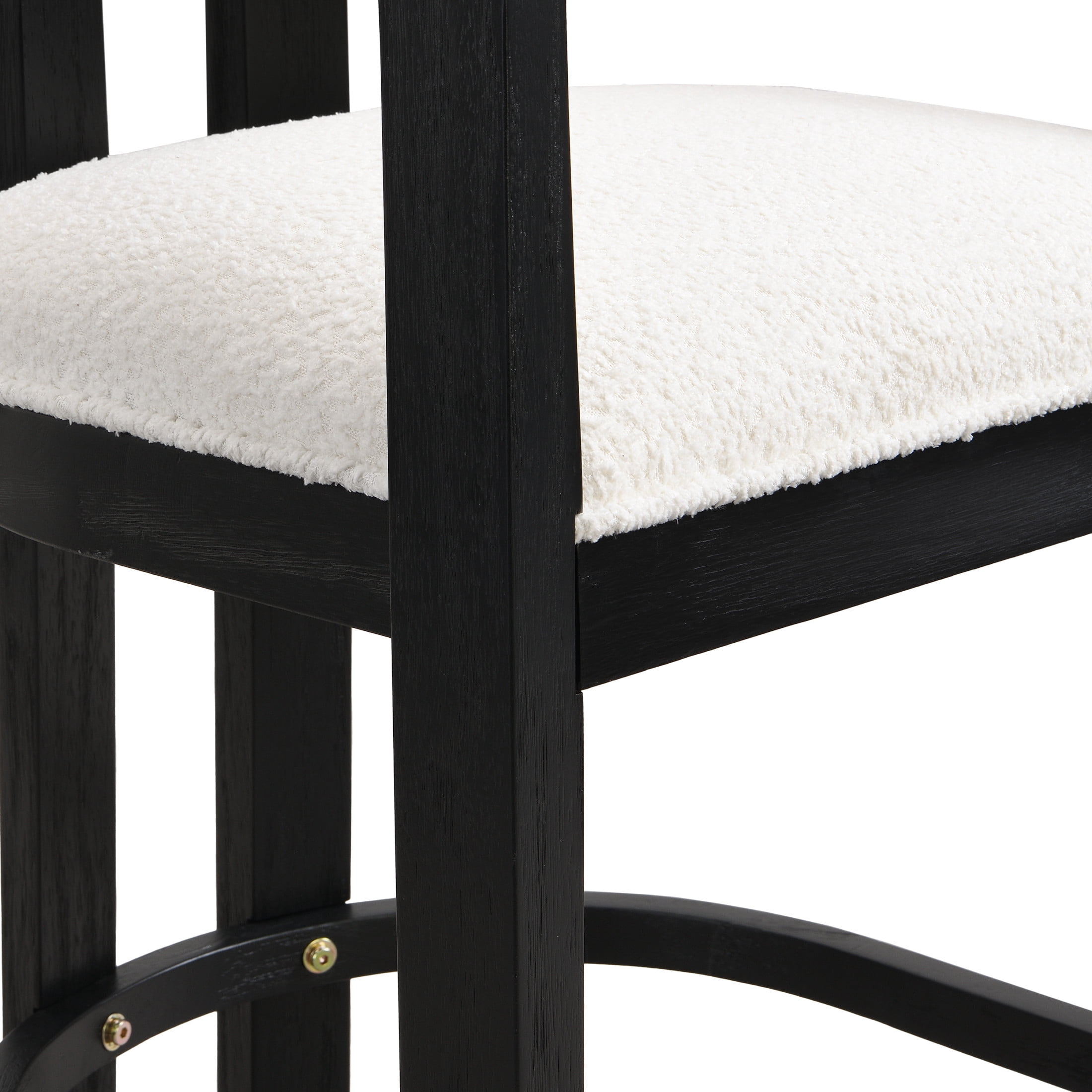 Christopher Knight Home 5-Piece Mid Century Counter Height Dining Table with Round Arm Bar Stools, Black