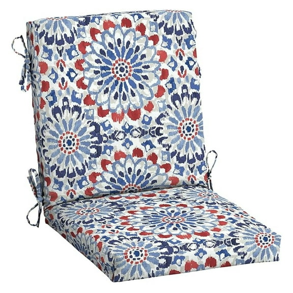 Arden Outdoor Midback Chair Cushion, 18 x 16.5, Rain-Proof, Fade Resistant 16.5 x 18, Clark Blue 18 x 16.5 Mid Back