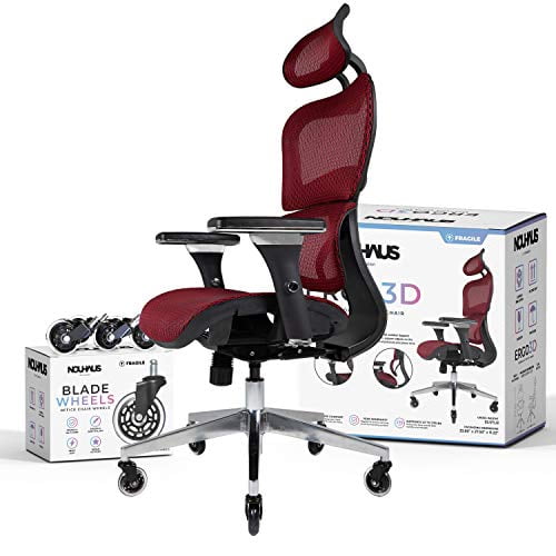 NOUHAUS Ergo3D Ergonomic Office Chair - Rolling Desk Chair with 4D