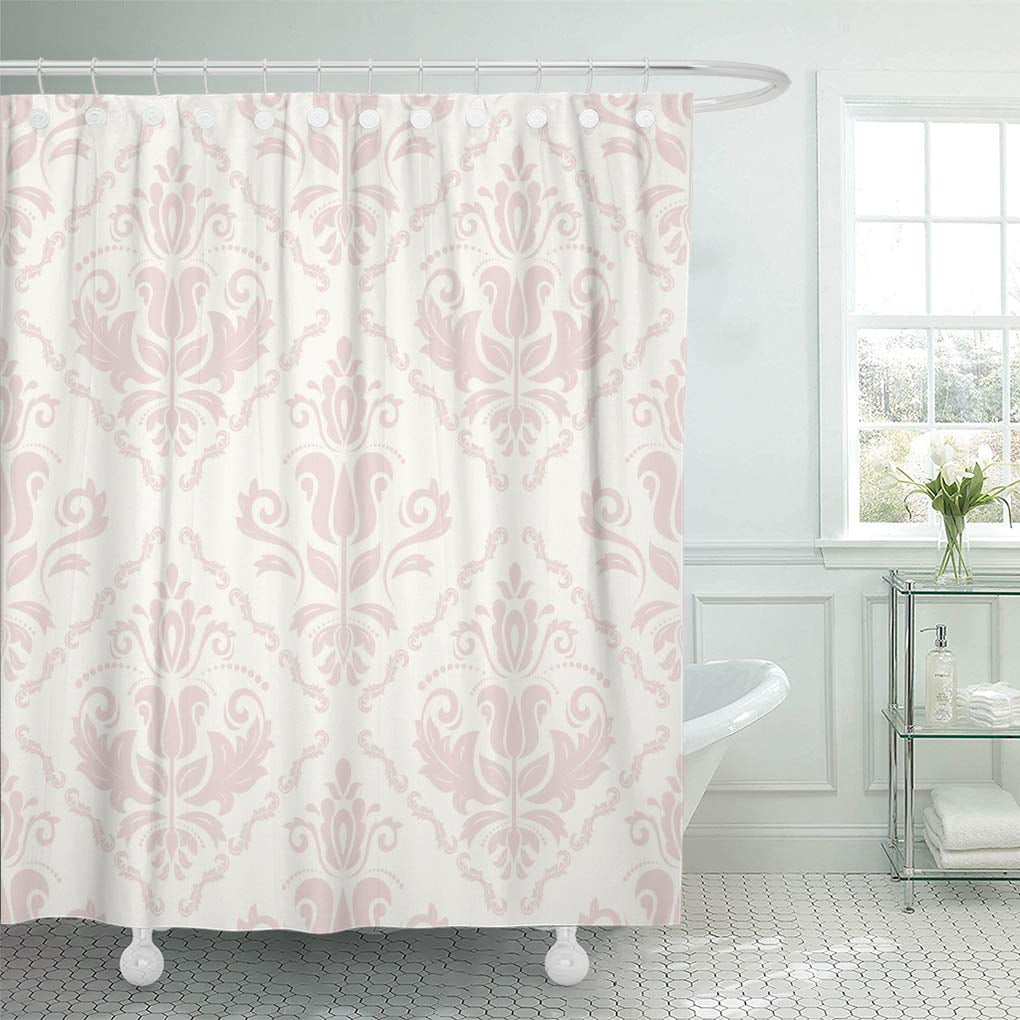 KSADK Antique Damask Fine Traditional Oriental Pink Pattern Arabesque