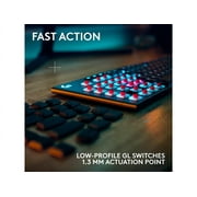 Logitech G915 X LIGHTSPEED Low-Profile Wireless Gaming Keyboard, Double-Shot PBT Keycaps, Fully Programmable Keys, RGB Backlighting, Sleek Aluminum Finishing, GL Red Linear Switches - PC/Mac