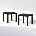 thumbnail image 2 of Furinno Simple Square Coffee Table, Side Table, Set of 2, Black, 2 of 7