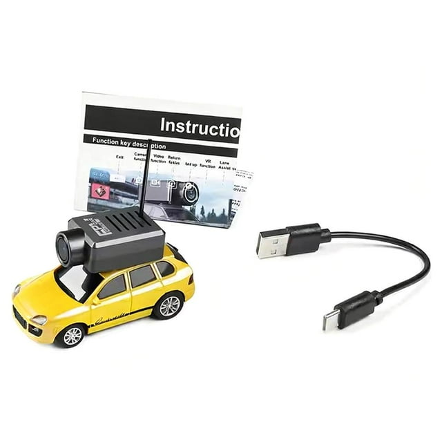 Voiture Mini FPV 164 - Caméra HD Magnétique 720P avec Contrôle via Application Wi-Fi 2,4 GHz, Petite Voiture Télécommandée Stabilisée par Gyroscope pour Course Intérieure