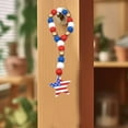 thumbnail image 3 of EUDIDV Patriotic Decor Independence Day Soft Rope Tassel Bead Wood Bead Flower Wreath Bead String Independence Day Decorative Pendant Party Supplies​, 3 of 6