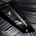 thumbnail image 4 of PURPLE LEAF 12' X 18' Outdoor Hardtop Gazebo for Patio Galvanized Steel Double Roof Permanent Canopy Teak Finish Coated Aluminum Frame Pavilion Gazebo with Light, 4 of 9