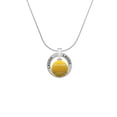 thumbnail image 2 of Delight Jewelry Silvertone Large Tennis Ball Laugh Ring Charm Necklace, 18", 2 of 4