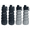 4PK Black-Grey, variant on BEQU 750ml/25 Fl Oz Collapsible Silicone Water Bottle with Pills Storage Base, Reusable, BPA Free, Odorless, Dishwasher-Safe, Portable, Leak Proof for Sports Home Travel Office (4PK Black-Gray)