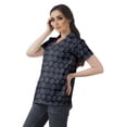 thumbnail image 3 of Moomaya Womens Wrap Style Shirt Tunic Cotton Casual Button Down Classic Collar Top, 3 of 6