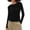 Black, variant on YODETEY Long Sleeve Shirts for Women, Crewneck Tees, Y2K Slim Comfortable Lightweight Blouses, Longsleeve Fit Pullover T-shirt Tops, Black Women's Plus L