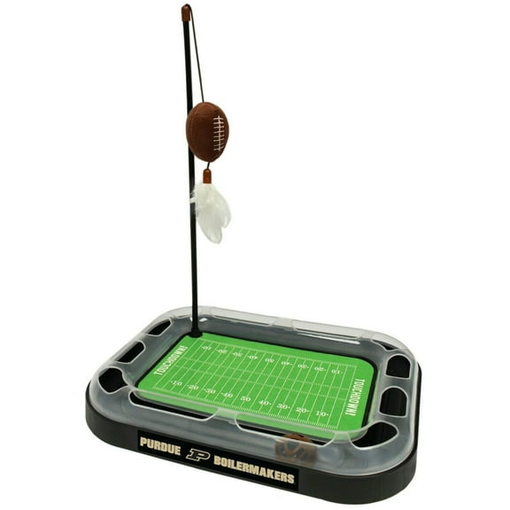 Pets First NCAA Purdue Boilermakers CAT Scratcher Toy with Catnip Plush & Feather Cat Toy 5-in-1 Kitty Toy