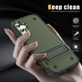 thumbnail image 4 of Dteck for Samsung Galalxy A54 5G Case with Built-in Kickstand, Heavy Duty Hybrid Shockproof Rugged Hard Plastic Bumper Soft Silicone Rubber Drop Protective Phone Cover,armygreen, 4 of 7
