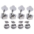 thumbnail image 1 of EeaseCA Bass Tuning Pegs Keys Tuner Machine Heads Vintage Open Style 4R Tuner Heads Set with Mounting Screws Ferrules for 4 String Bass Guitar (Silver), 1 of 7