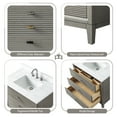 thumbnail image 6 of Vanity Art 36" Bathroom Vanity with Sink and Engineered Marble Top, Freestanding Storage Cabinet with 3 Drawers, 6 of 7