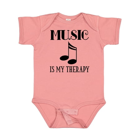 

Inktastic Music is my Therapy Gift Boys or Girls Baby Bodysuit