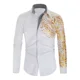 thumbnail image 1 of Camisa De Hombre De Manga Larga Con Estampado Dorado, 1 of 6