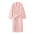 thumbnail image 4 of Hifoo Women Ladies Autumn Winter Velvet Padded Robe Lengthened Bathrobe Relaxed Fit Solid Color Sleepwear, 4 of 4