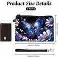 thumbnail image 2 of Original Designs Coin Purse for Women Girls Butterflies and Flowers 2 Packs Change Purse with Zipper Durable and Soft Canvas Wallet Pouch for Travel Gift Polyester, 2 of 9