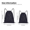 thumbnail image 2 of Saiise Copper-Gold Gloss Outline Peony Pattern Sports Drawstring Backpack - String Swim Gym Bag with Wet Proof Pocket for Women&Men-Small, 2 of 6