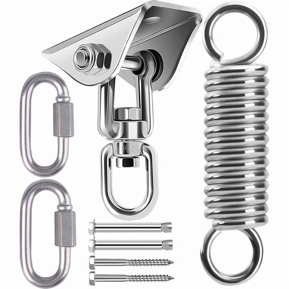 Ceiling Hook for Hanging Chair, 360° Rotating Stainless Steel Hook with 450kg Capacity