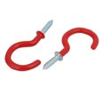 thumbnail image 2 of Unique Bargains 1-1/4 Inch Plastic Coated Screw-in Open Cup Ceiling Hooks Hangers Red 20pcs, 2 of 2