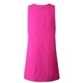 thumbnail image 4 of Robe Mini Décontractée pour Femmes Boho Sans Manches Col Rond Tunique de Fête Hauts Longs Amples Boutons Robes de Plage d'Été Vacances, 4 of 5