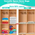 thumbnail image 4 of HWZWT Space Saver Bags, Vacuum Storage Bags, 9 Combo Jumbo Airtight Compression Zipper Sealer Bags, Reusable Large Storage for Clothes Duvets Comforters Beddings Blankets and Pillows, Hand Pump Inclu, 4 of 5