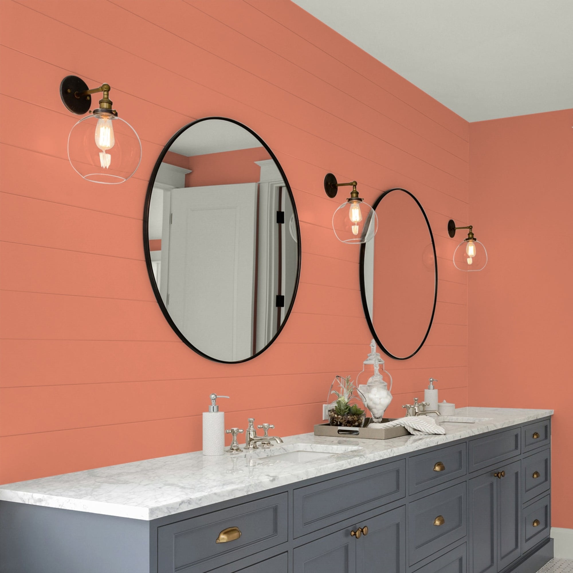 Glidden HEP Summer Sunset / Orange, Eggshell Interior Paint with Primer, 1 Gallon