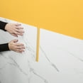 thumbnail image 5 of Palisade 11in x 4.5in Vinyl Wall Tile Sample in Carrara Marble, 5 of 12