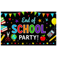 thumbnail image 2 of Colorful End of School Party Banner with School Supplies Elements Party Decorations Backdrop for Classroom Celebrations Photo Props Graduation Events, 2 of 8