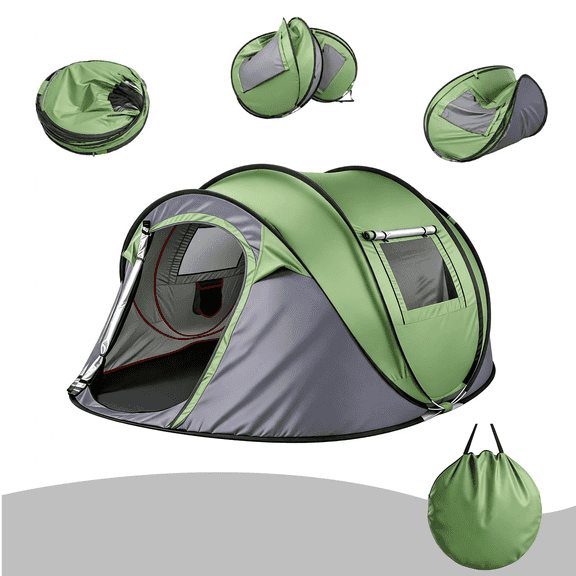 HALLOHII 2-4 Person Pop Up Camping Tents with Ground Pegs