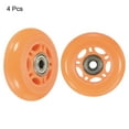 thumbnail image 3 of Uxcell 2.8" OD Inline Skate Wheels with Bearings 82A Skate Replacement, Orange 4 Pack, 3 of 5