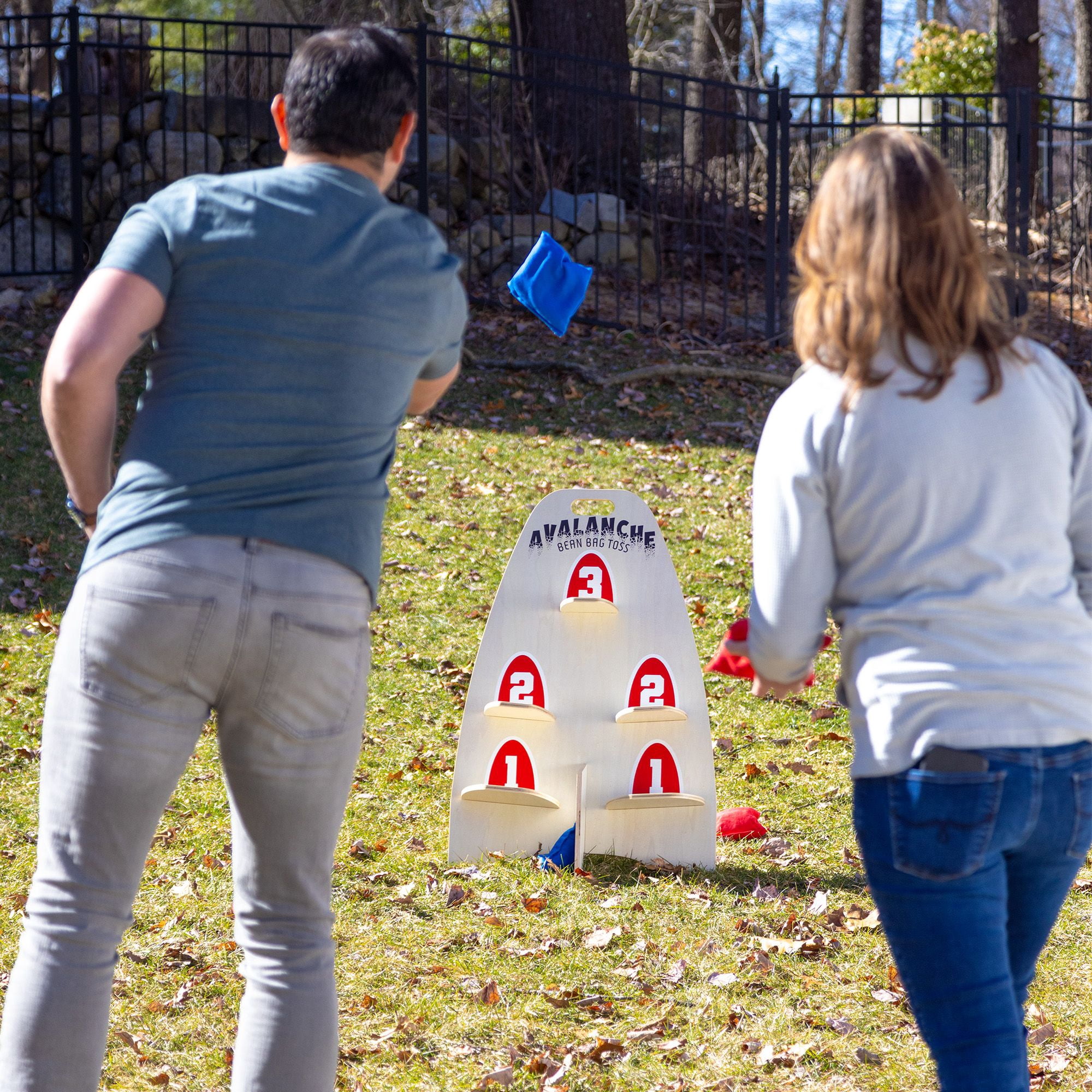 EastPoint Sports 2-in-1 Avalanche Toss and Ring Toss Game Wooden Outdoor