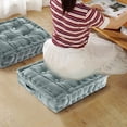 thumbnail image 2 of WOWMAX 4PCS Floor Cushion, Square Floor Pillow, Thick Meditation Cushion, Floor Pillows Seating for Adults, Velvet Floor Seat Pillows, Large Floor Cushion, Grey, 2 of 6